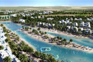 Townhouses for Sale with luxury waterfront amenities at Damac Lagoons Mykonos Dubai